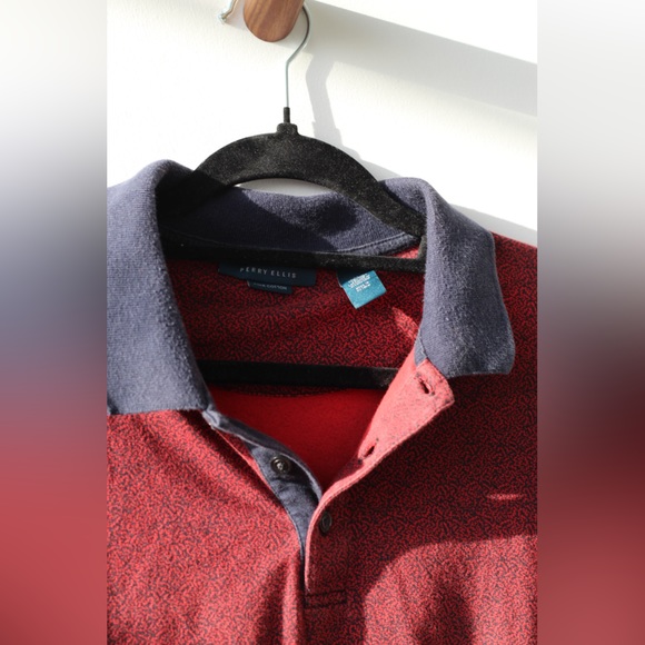 Patterned Red Polo - Picture 6 of 8